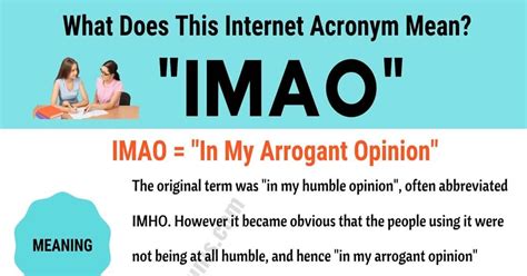 IMAO Meaning: Understanding the Internet’s Slang